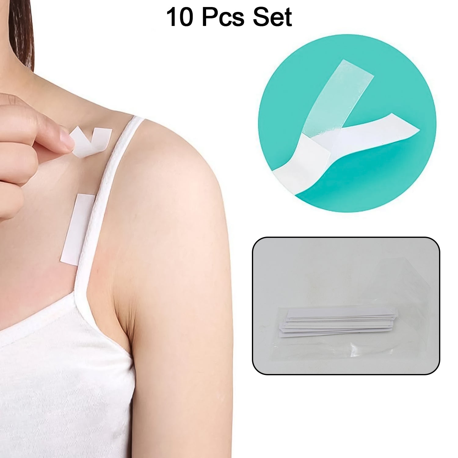 Waterproof Anti-Skid Transparent Medical Tape for Lingerie (10 Pcs Set) Waterproof Anti-Skid Transparent Medical Tape for Lingerie (10 Pcs Set)